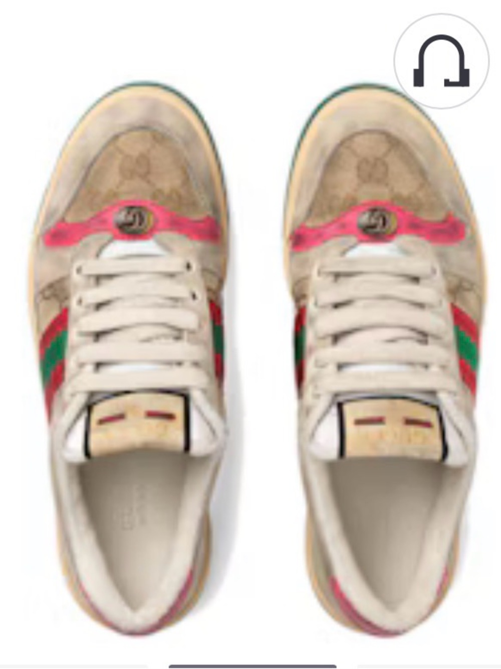 Gucci Screener 'Distressed Pink Green'